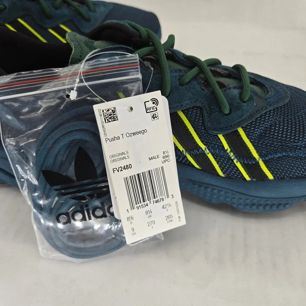 Adidas Ozweego Pusha T King Push Tech Mineral Blue Green FV2480 Mens Size 9 NEW